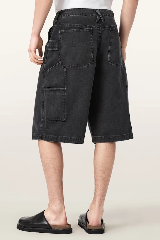AllSaints szorty cargo męskie bawełniane JACKSON M024TE czarny SS26