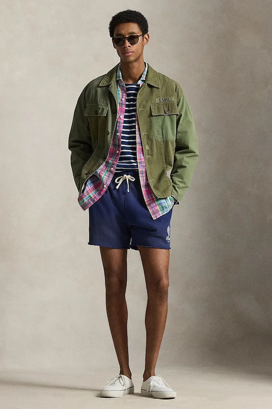 Ρούχα Polo Ralph Lauren σορτς Ανδρικά με βαμβάκι 710B14578 σκούρο μπλε