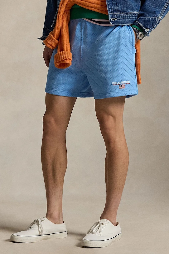 Kratke hlače Polo Ralph Lauren pletivo plava 710B14764