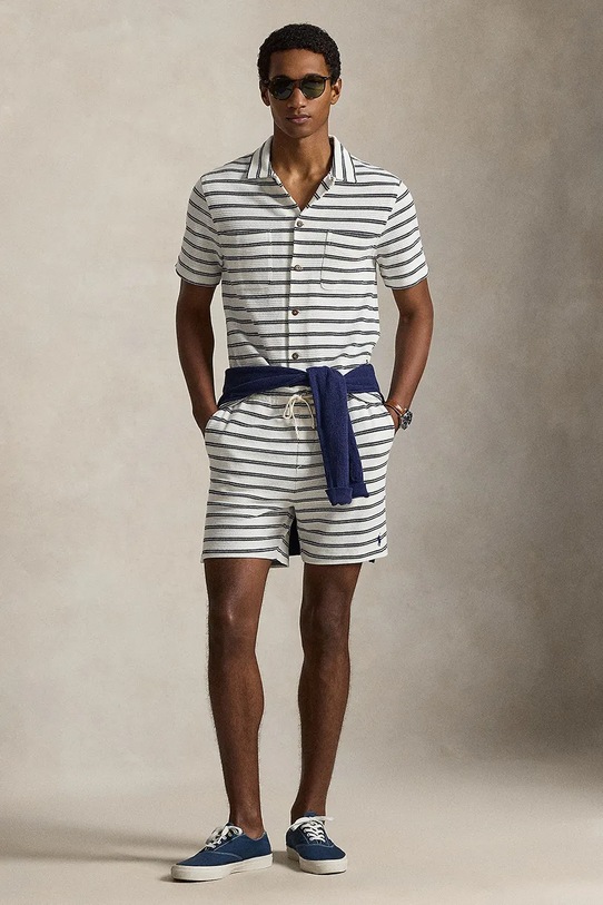 Odzież Polo Ralph Lauren szorty męskie bawełniane 710B14506 beżowy