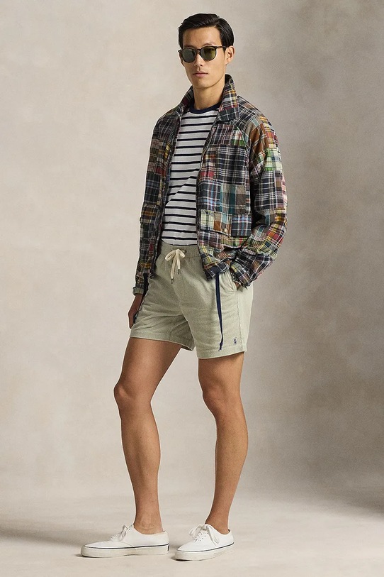 Odzież Polo Ralph Lauren szorty męskie bawełniane 710P08204 beżowy