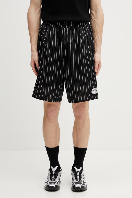Y-3 szorty MESH PS SHORTS dzianina czarny KQ9829