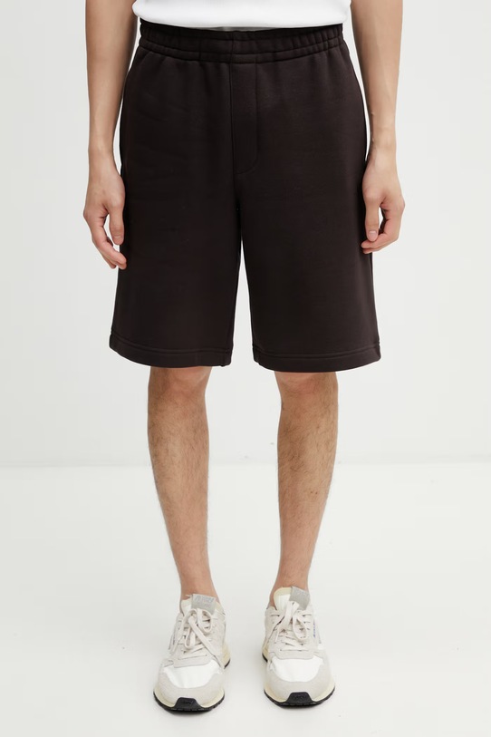 Lacoste szorty dresowe męskie bawełniane brązowy GH1903