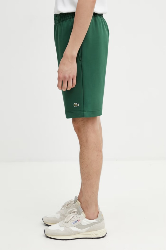 Lacoste szorty dresowe bawełniane męskie GH9860 zielony SS26