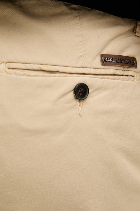 Karl Lagerfeld szorty chino męskie bawełniane z elastanem beżowy 562802.265320