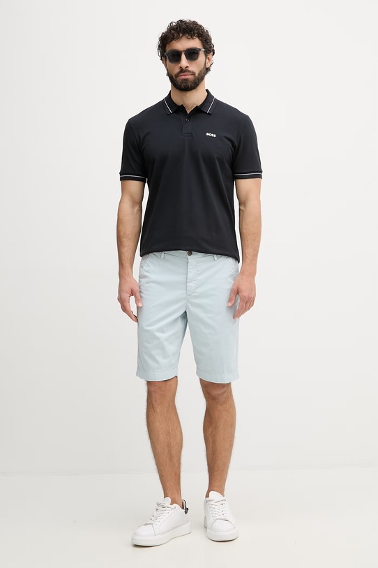 Karl Lagerfeld szorty chino męskie bawełniane z elastanem 562802.265320 niebieski SS26