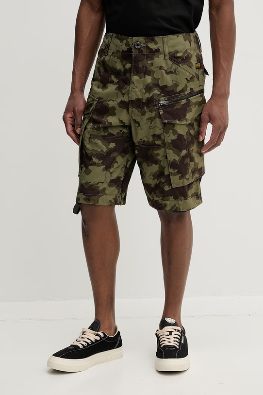 G-Star szorty cargo męskie bawełniane Rovic zip relaxed 1\2 zielony D08566.D553
