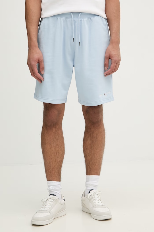 Tommy Hilfiger Szorty dresowe męskie bawełniane niebieski MW0MW43068