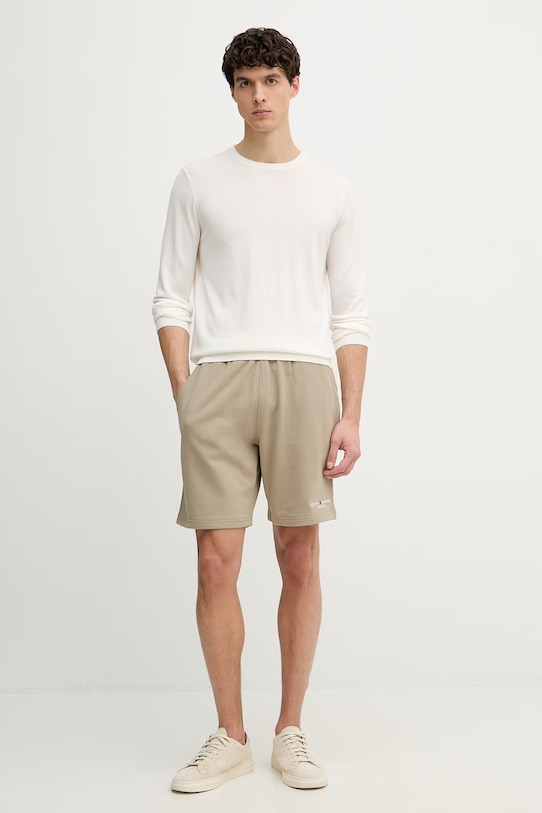 Tommy Hilfiger szorty dresowe męskie bawełniane MW0MW43068 zielony SS26