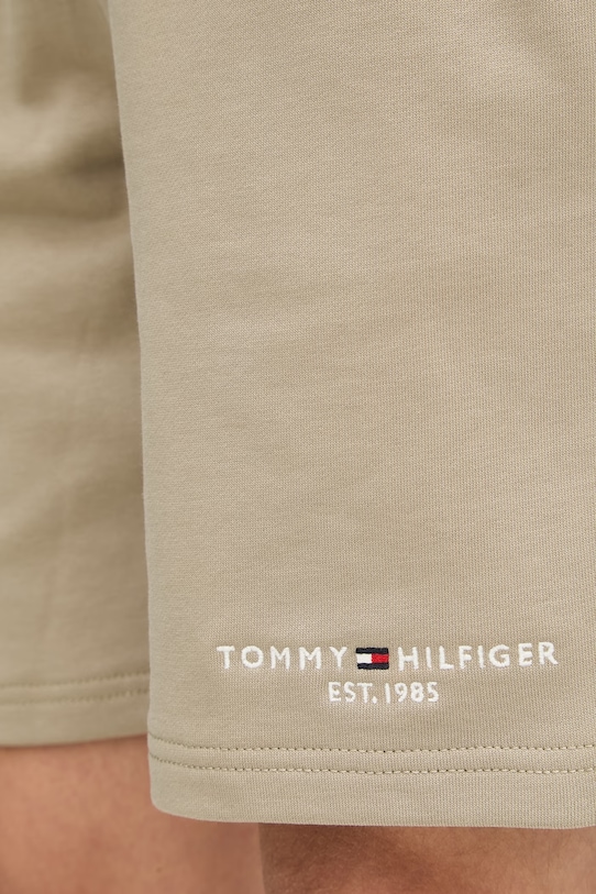 Tommy Hilfiger szorty dresowe męskie bawełniane zielony MW0MW43068