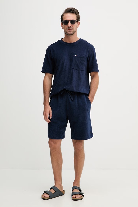 Tommy Hilfiger šortky pánske bavlnené SUMMER MW0MW42880 tmavomodrá SS26
