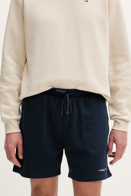 Tommy Jeans teplákové šortky pánské s bavlnou námořnická modř DM0DM22697