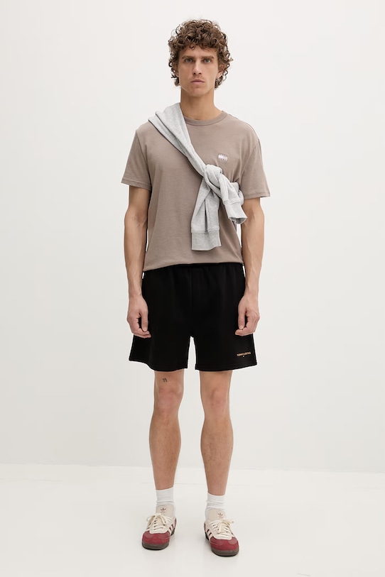 Tommy Jeans szorty dresowe męskie z bawełną DM0DM22697 czarny SS26