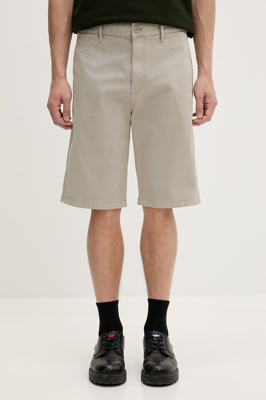 Tommy Jeans szorty męskie bawełniane z elastanem beżowy DM0DM23068