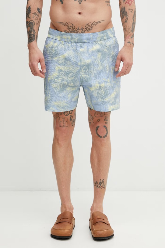 Maison Kitsuné σορτς μαγιό Ανδρικά μπλε QM01407WQ4087
