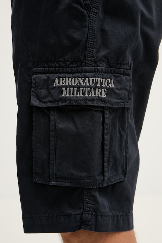 Aeronautica Militare szorty cargo męskie bawełniane granatowy BE0066UCT01122