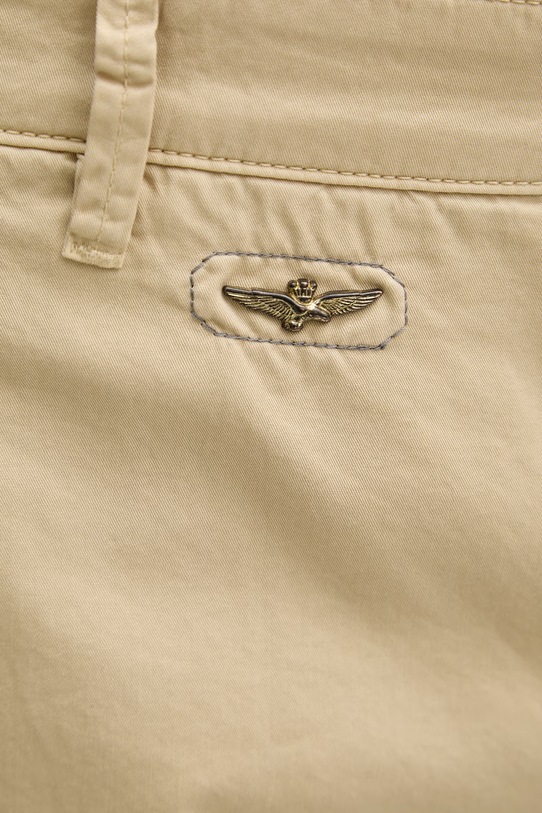 Aeronautica Militare szorty cargo męskie bawełniane beżowy BE0066UCT01122