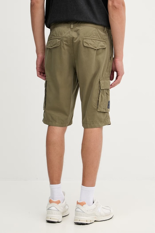 Odzież Aeronautica Militare szorty cargo męskie bawełniane BE0066UCT01122 zielony