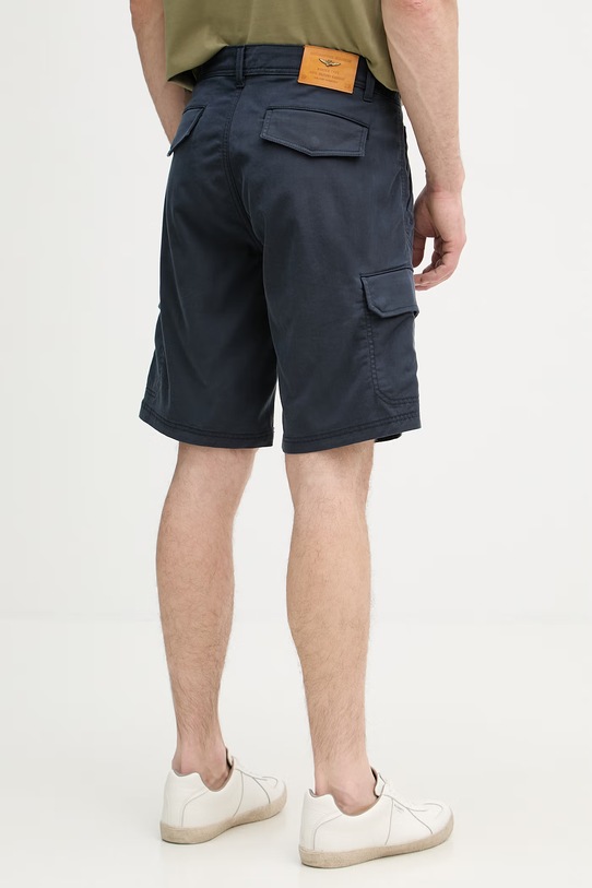 Odzież Aeronautica Militare szorty cargo męskie BE0285UCT04301 granatowy