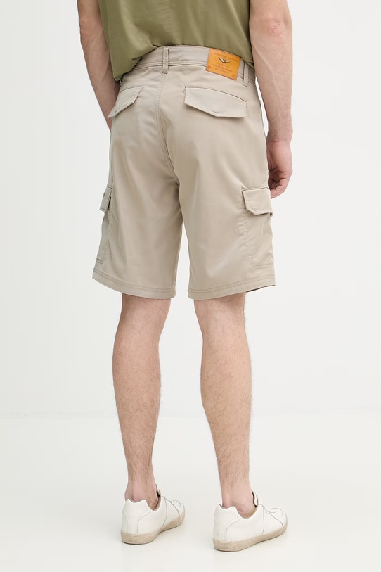 Odzież Aeronautica Militare szorty cargo męskie BE0285UCT04301 beżowy