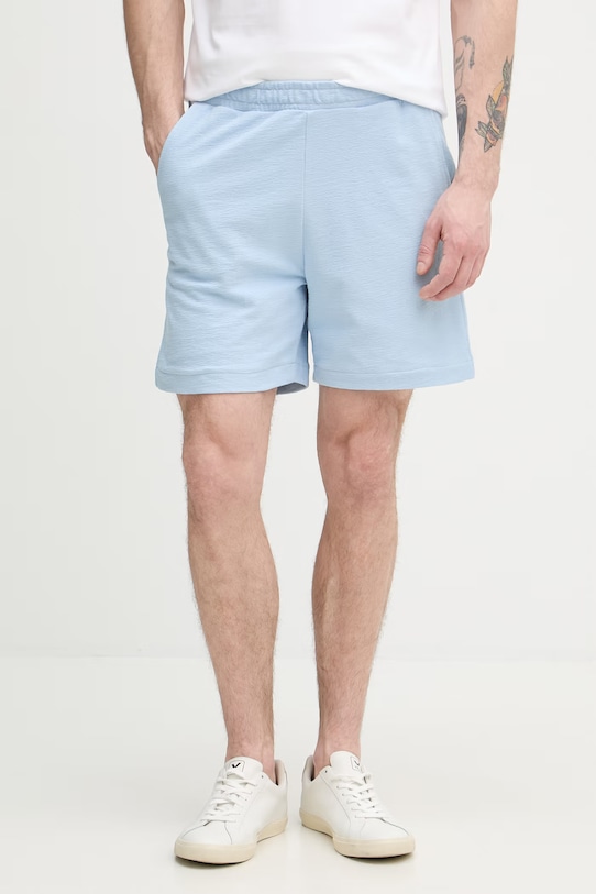 Lacoste szorty dresowe męskie bawełniane niebieski GH1973