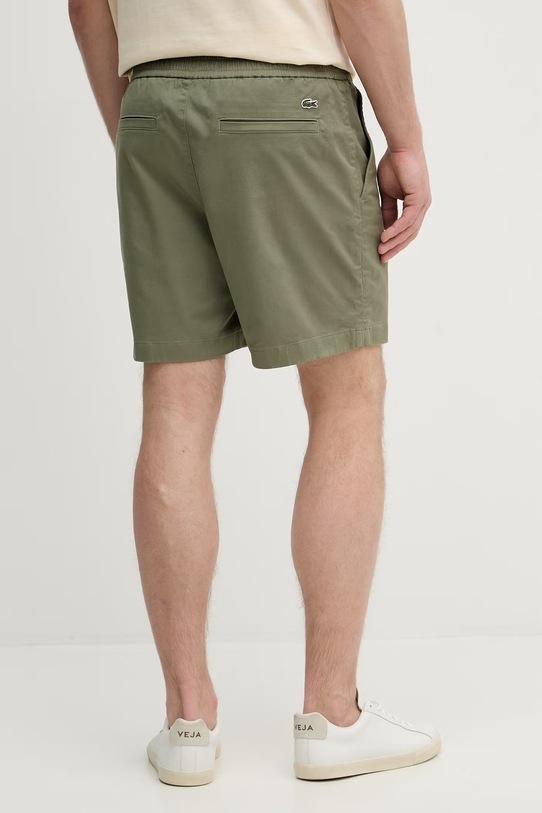 Odzież Lacoste szorty męskie bawełniane z elastanem GH2324 zielony