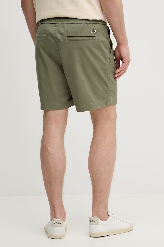 Odzież Lacoste szorty męskie bawełniane z elastanem GH2324 zielony