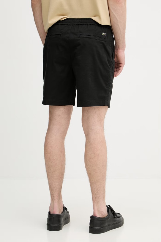 Odzież Lacoste szorty męskie bawełniane z elastanem GH2324 czarny