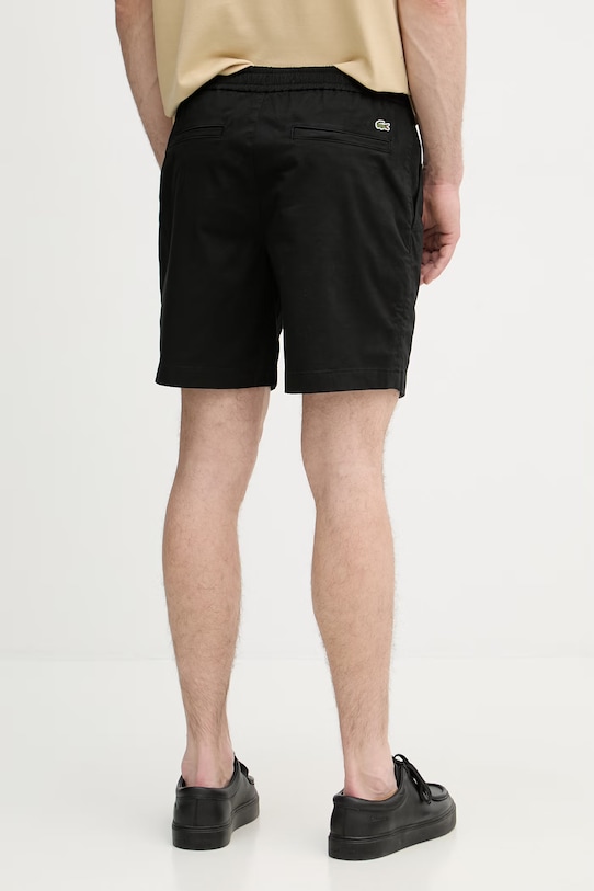 Odzież Lacoste szorty męskie bawełniane z elastanem GH2324 czarny