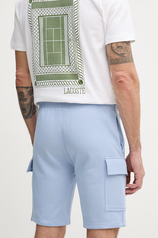 Odzież Lacoste szorty bawełniane GH9743 niebieski