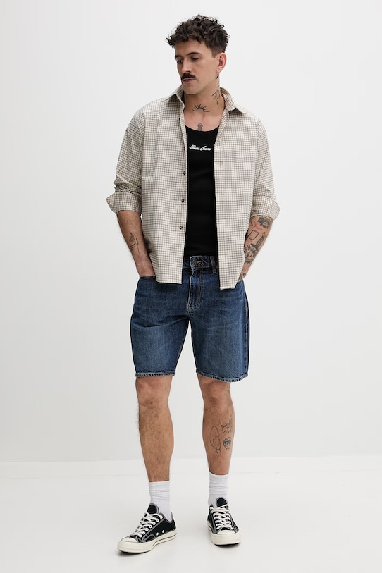 Guess Jeans šortky pánské džínové M6GD37.D5M5U námořnická modř SS26