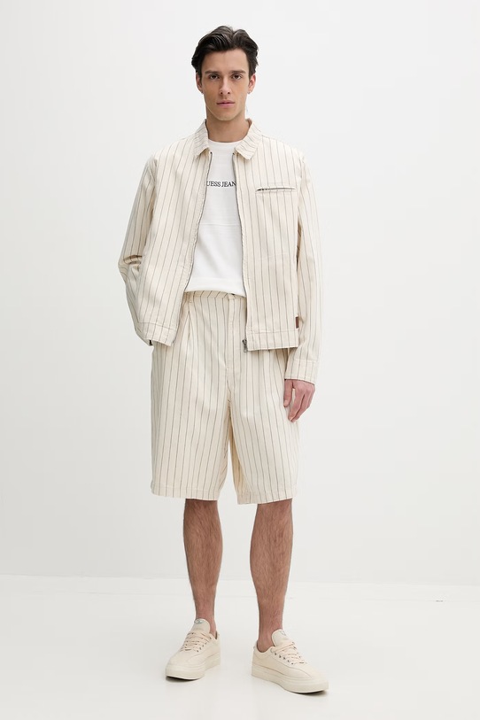 Guess Jeans szorty męskie bawełniane M6GD39.D7961 beżowy SS26