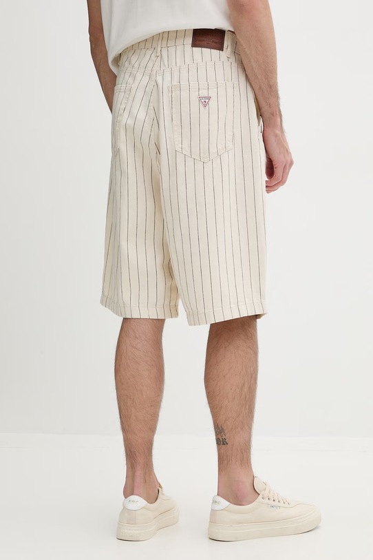 Odzież Guess Jeans szorty męskie bawełniane M6GD39.D7961 beżowy