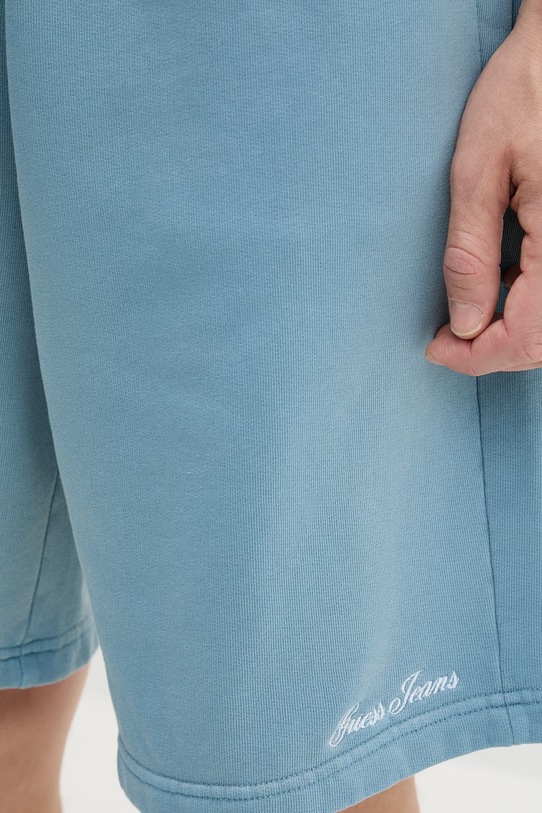 Guess Jeans szorty dresowe męskie bawełniane niebieski M6GD49.KCPR1