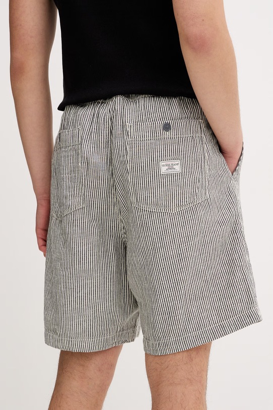 Odzież Guess Jeans szorty męskie z domieszką lnu M6GD56.WO551 szary