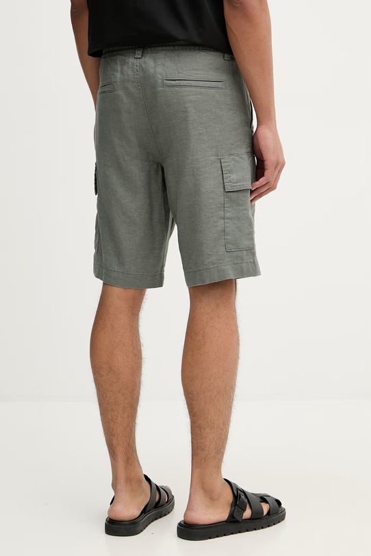 Одяг BOSS Orange шорти cargo чоловічі з льоном 50559366 сірий