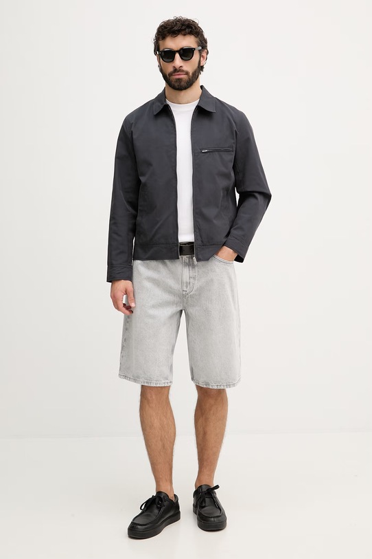 BOSS Orange шорты для мужчин из хлопка 50557460 серый SS26