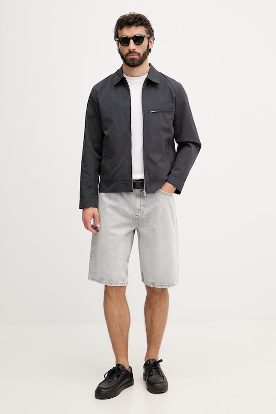 BOSS Orange шорты для мужчин из хлопка 50557460 серый SS26