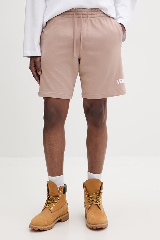 Vans szorty dresowe męskie bawełniane beżowy VN000W16E2V1