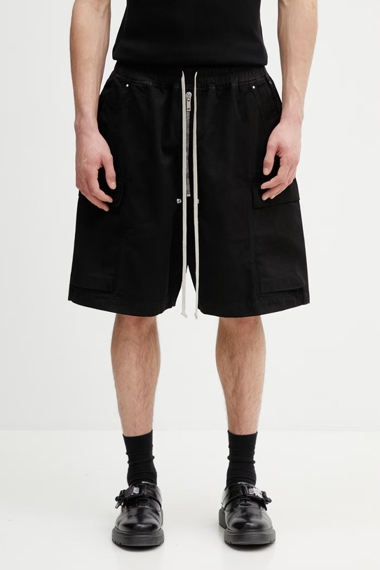 Rick Owens DRKSHDW Cargobela szorty bawełniane męskie czarny DU01F4369.CVS