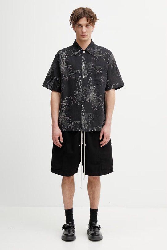 Rick Owens DRKSHDW Cargobela szorty bawełniane męskie DU01F4369.CVS czarny