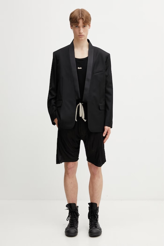 Rick Owens DRKSHDW Wide Pusher šortky pánské DU01F4373.JL černá