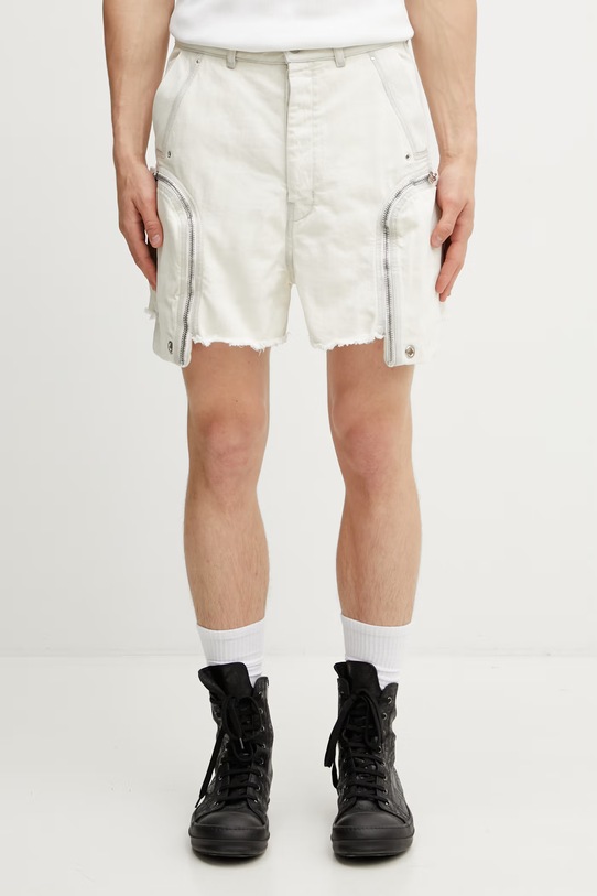 Rick Owens DRKSHDW Bauhaus szorty bawełniane męskie beżowy DU01F4350.DMW