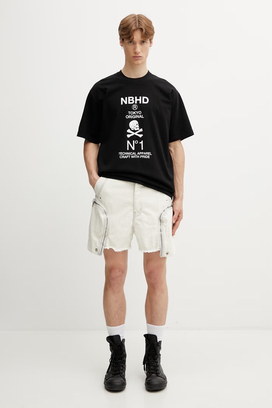 Rick Owens DRKSHDW Bauhaus szorty bawełniane męskie DU01F4350.DMW beżowy