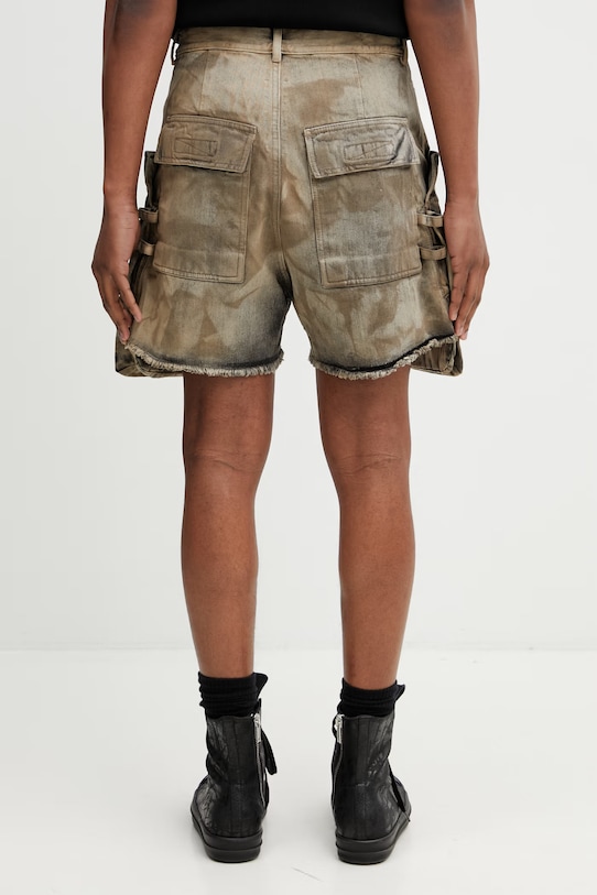 Ρούχα Rick Owens DRKSHDW Stefan Cargo σορτς ανδρικά ντένιμ DU01F4358.DST καφέ