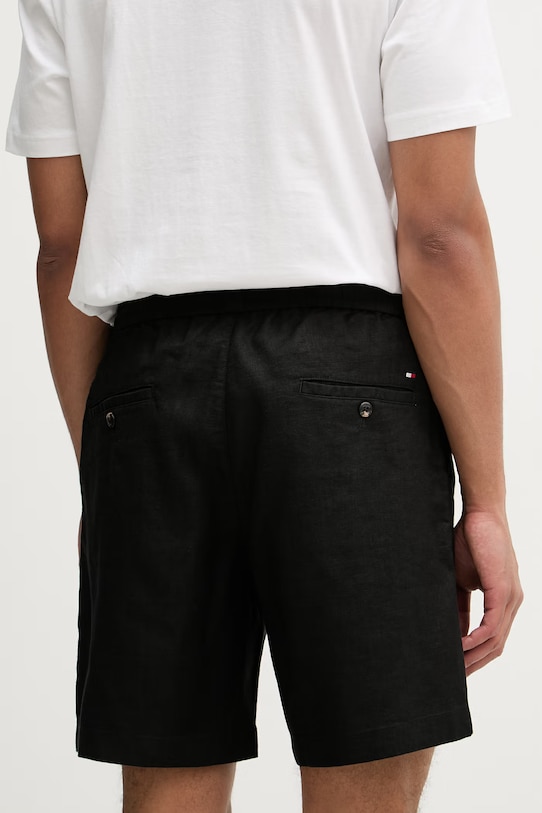 Oblečení Tommy Hilfiger šortky pánské se lnem MW0MW44353 černá