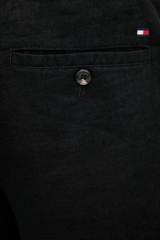 Tommy Hilfiger šortky pánské se lnem černá MW0MW44353