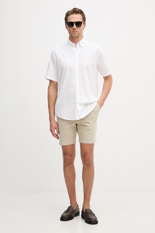 BOSS kratke hlače za muškarce od pamuka s elastanom Kane1 50555859 bež SS26