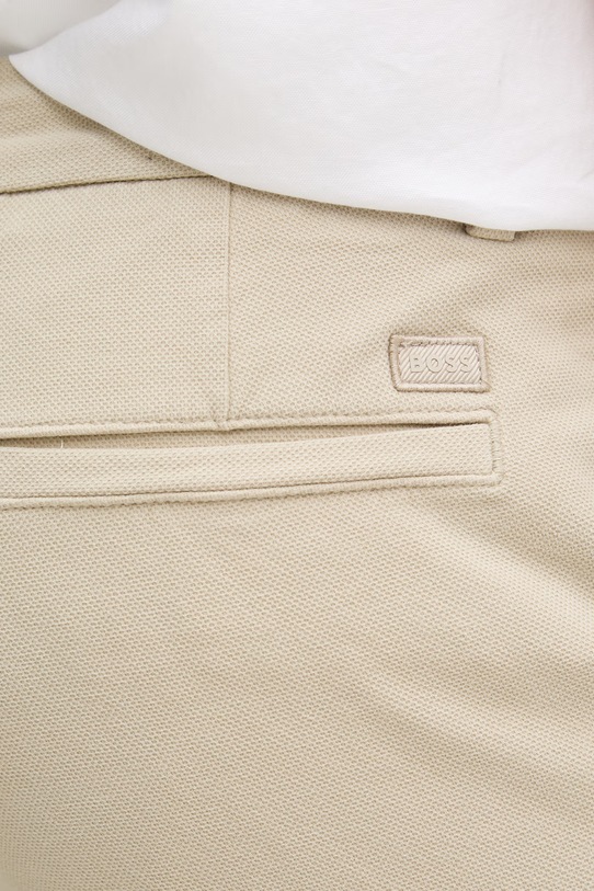 BOSS къс панталон мъжки от памук с еластан Kane1 бежов 50555859