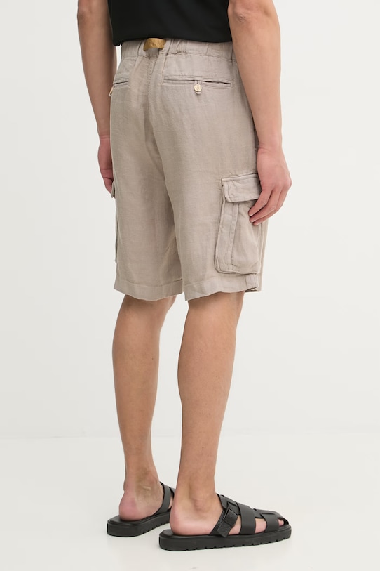 Odzież Aeronautica Militare szorty lniane BE0280UCT04293 brązowy